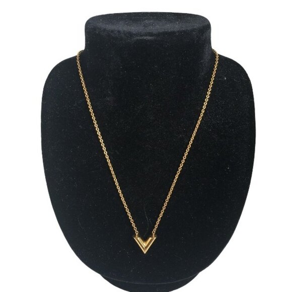 LOUIS VUITTON Gold Necklace - Picture 6 of 7